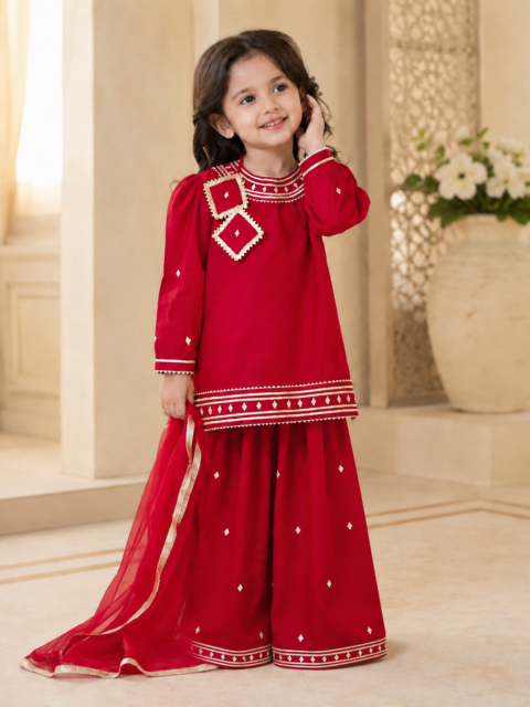 handcrafted gota patti dress